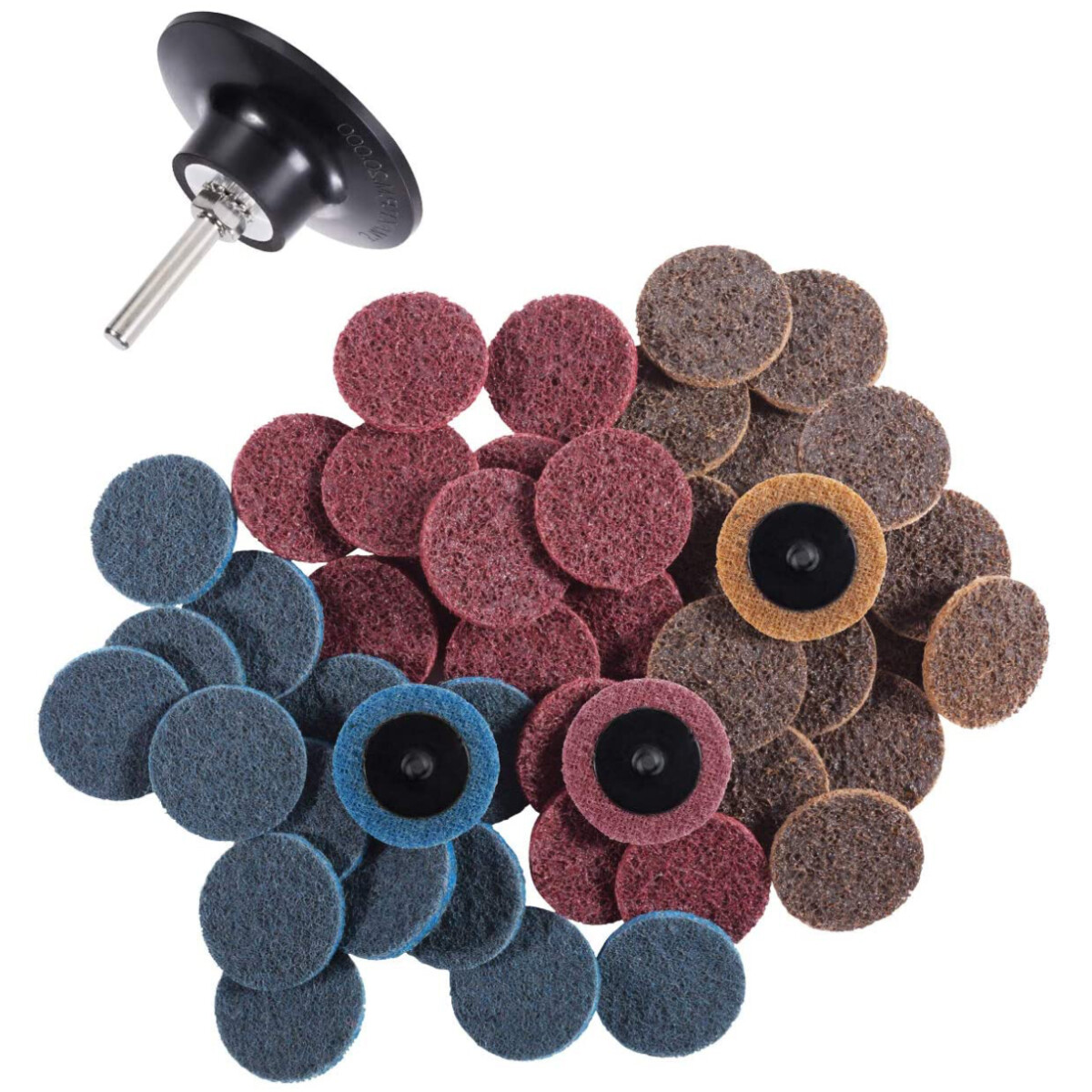46PCS 2″ Roll Lock Surface Conditioning Die Grinder Sanding Discs Set & Holder