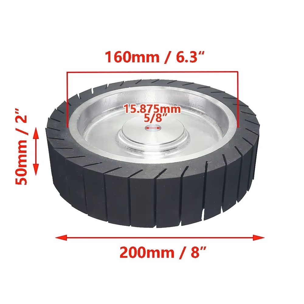 8″ 200x50mm Centrifugal Rubber Expansion Wheel Grinder Polisher Zirconia Sand