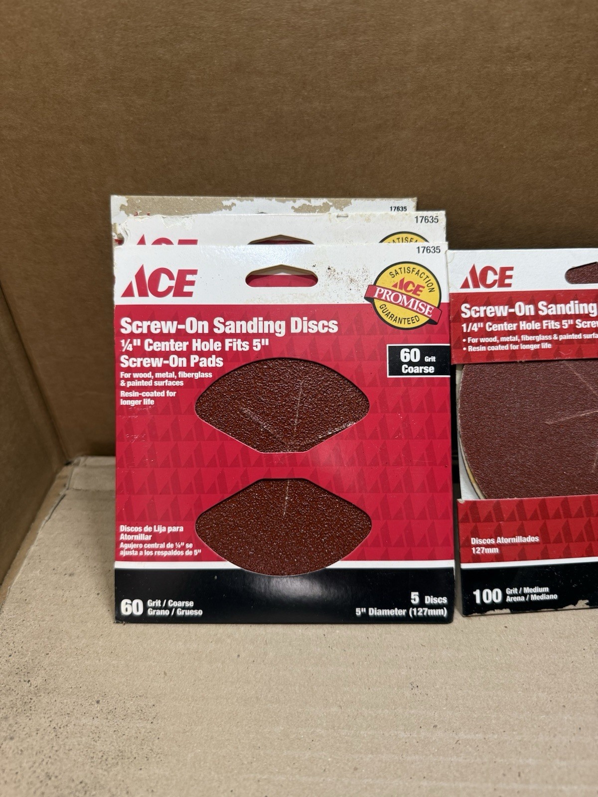 Ace Gator & 3M 4-1/2” & 5” Sanding Disc Set 50/60/80/100 Grit 112 Pcs Total