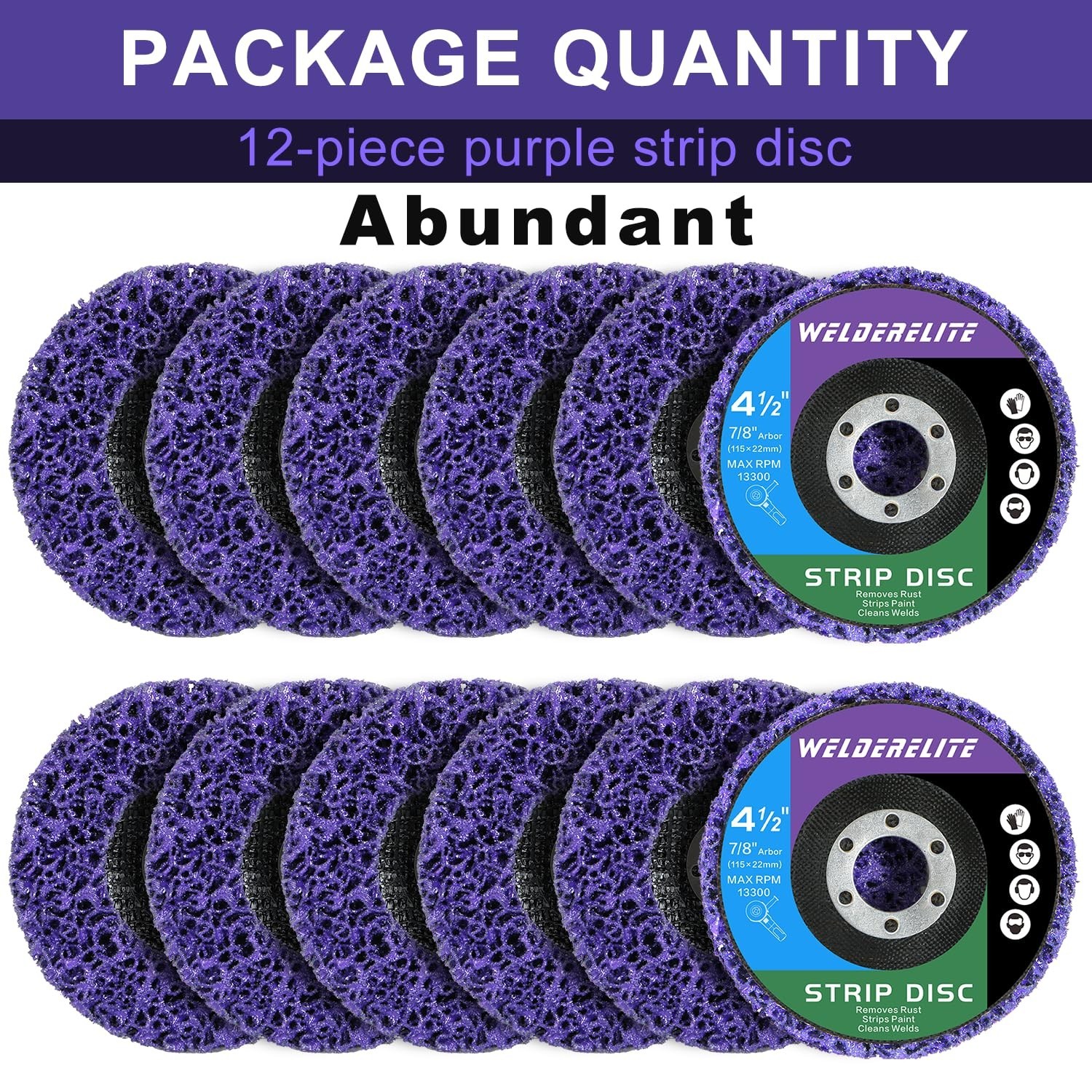 Angle Grinder Stripping Discs – 12 Pack of 4.5 Inch for Efficient Debris Removal