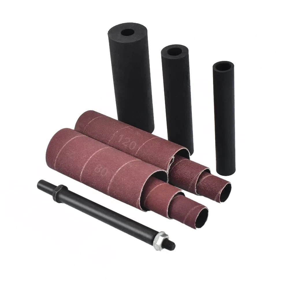Spindle Sander Adaptor 4-1/2 x 1/ with Rubber Sanding Drum Kit OD 3/4, , 1-1/