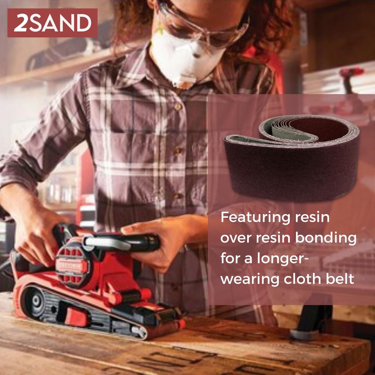 2SAND 3 x 24 Inch Aluminum Oxide Sanding Belts Choose Grit