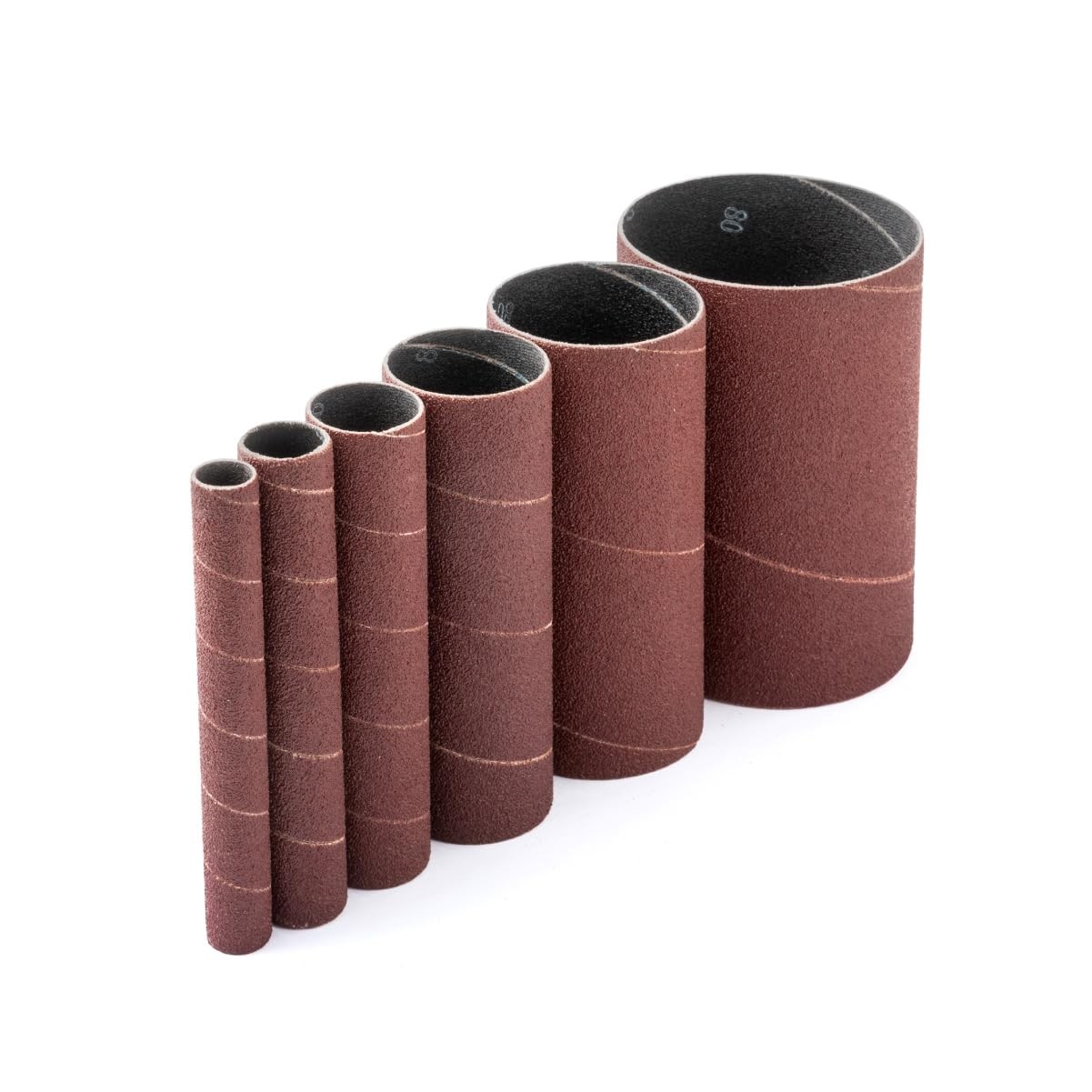 POWERTEC 11204 4.5″ Sanding Sleeves for Spindle Sander | 80 Grit | 4-1/2″