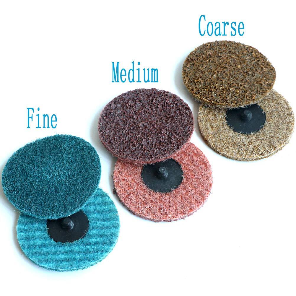 25PCS 3 Inch Roll Lock Quick Change Sanding Disc Surface Polishing Grinding Pads