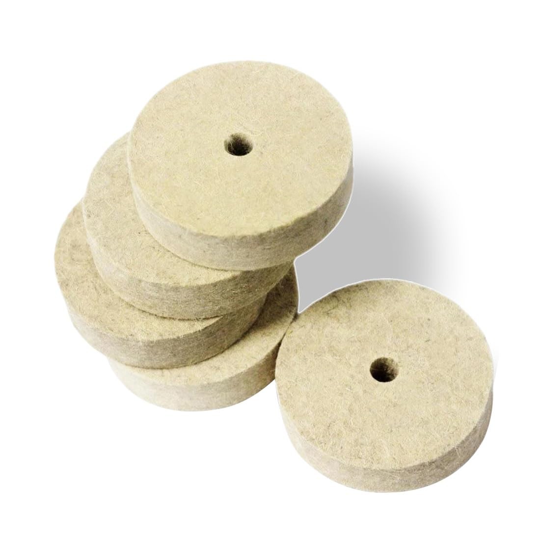 5 Pcs 3” Compressed Wool Felt Buffing Polishing Wheels