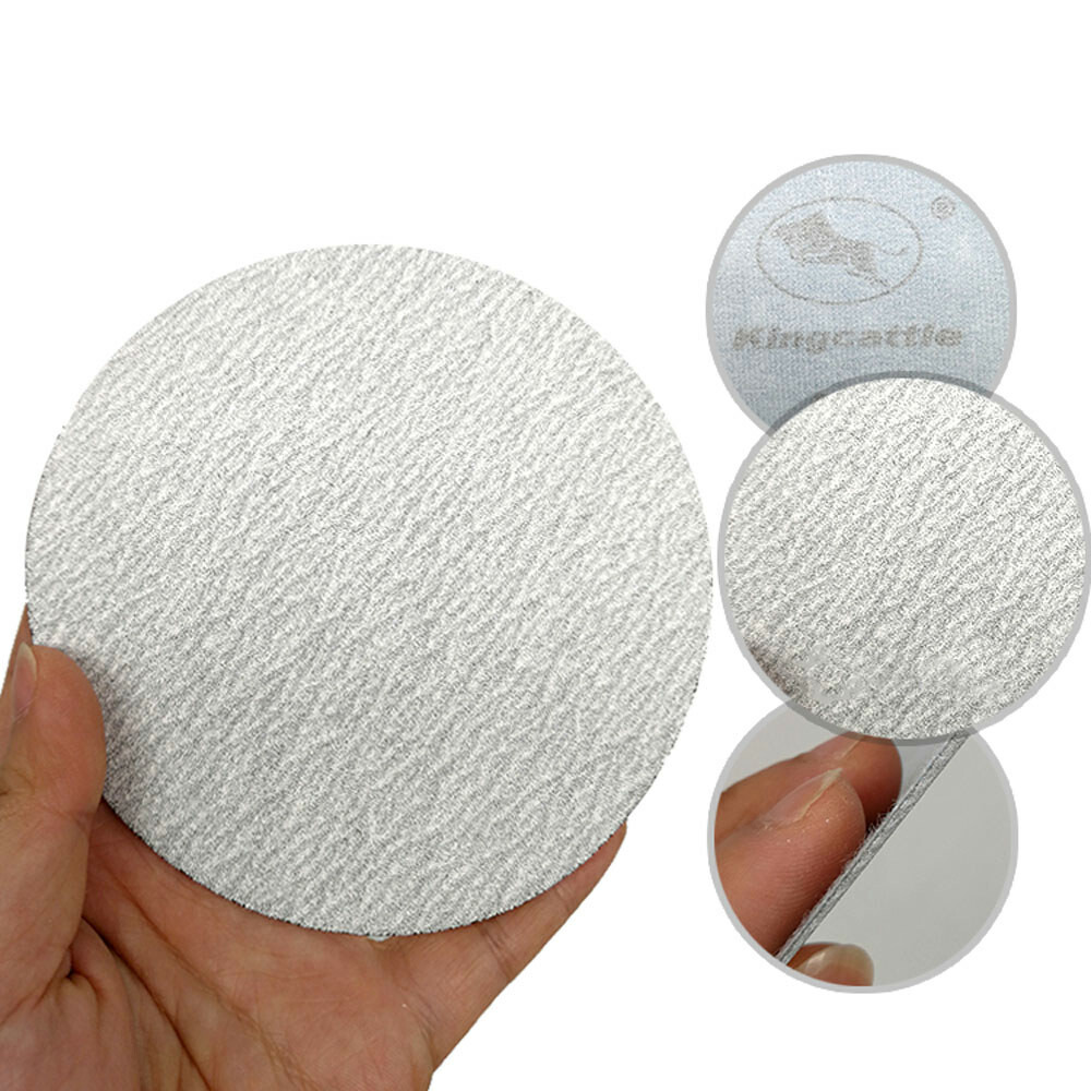 125mm Hook and Loop Sanding Disc 5″ Orbital White Sandpaper Pads 80-1000 Grit