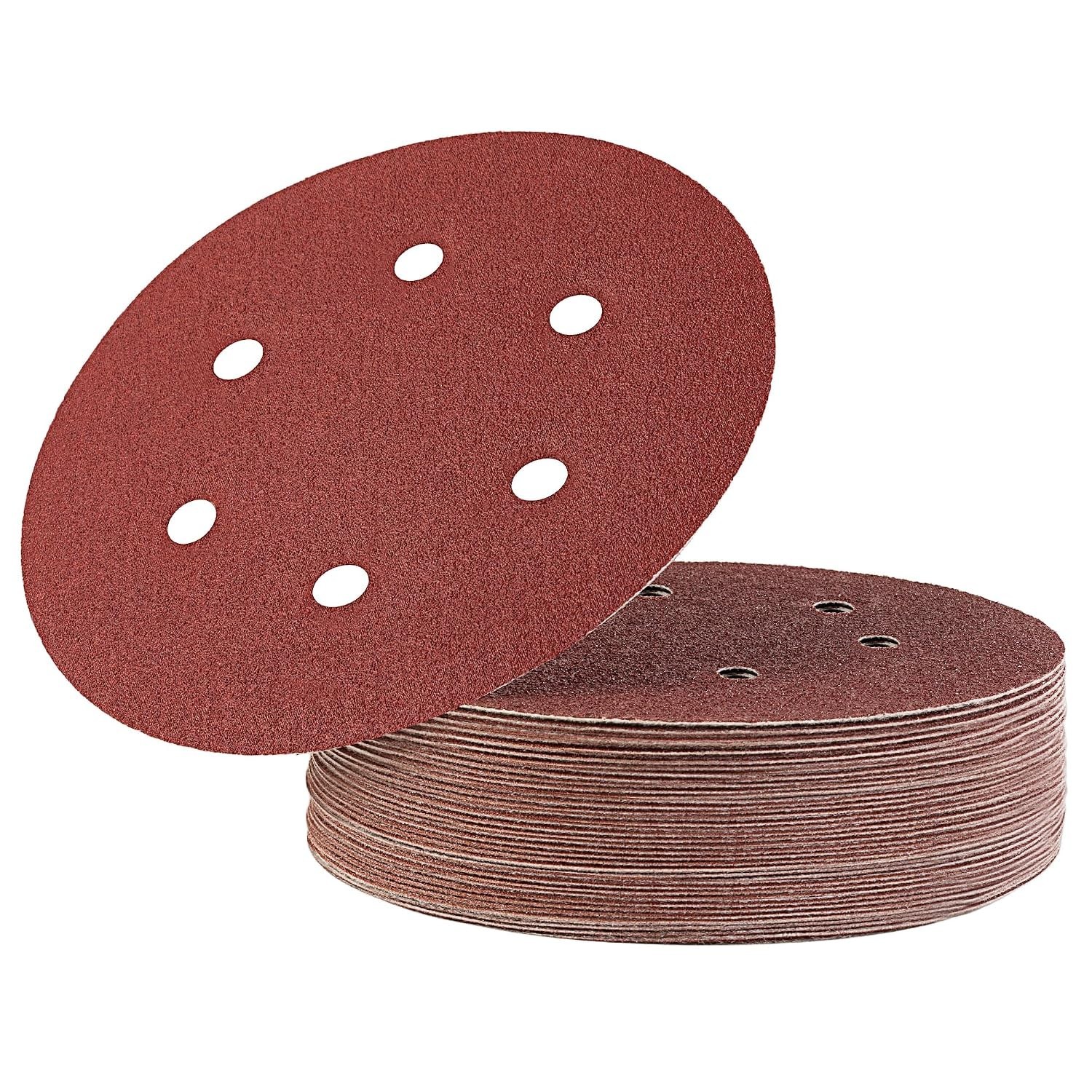 30 Pack 6 Inch Hook and Loop Sanding Discs 40 60 80 100 120 150 180 240 320 6…