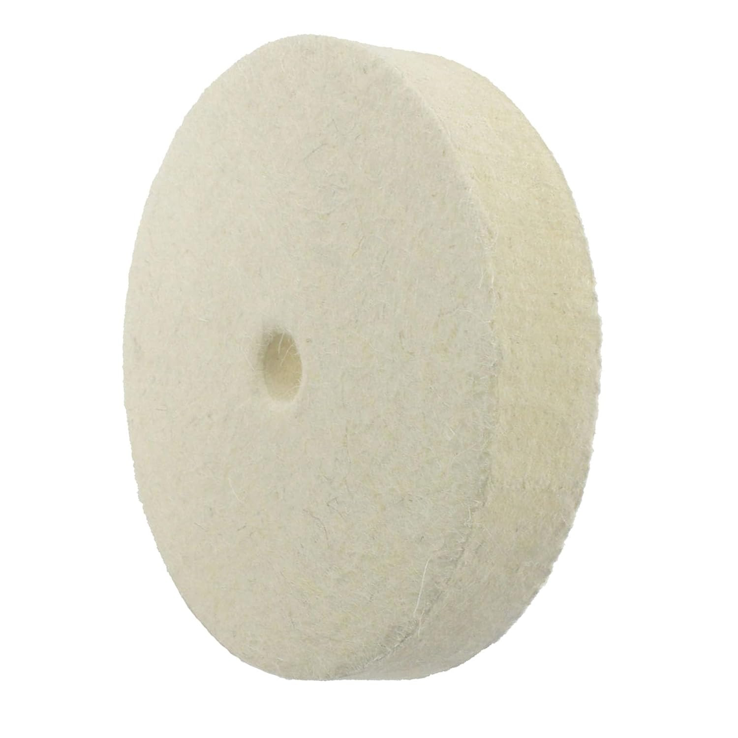 Ø6 X 1/2” Arbor Hole Coarse Wool Felt Buffing Wheels | 1 Inch Thick Compressed