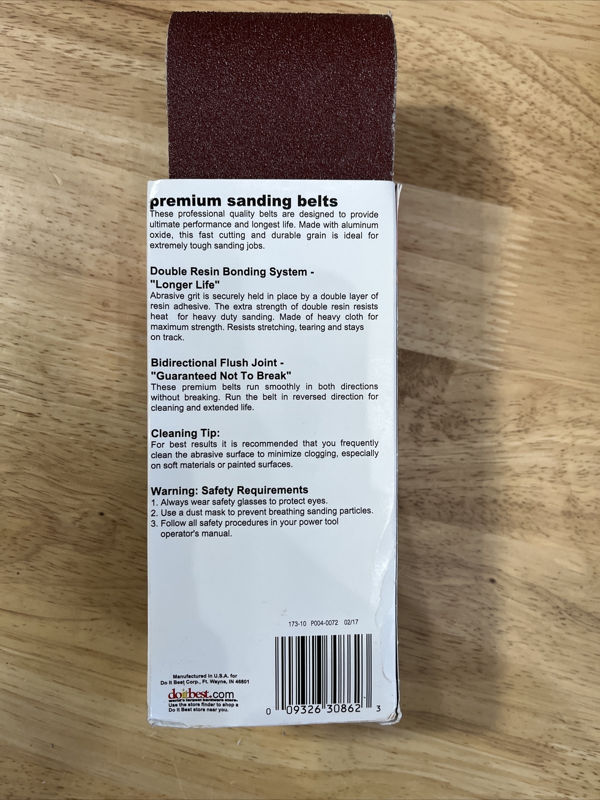 Do it Best 3 In. x 21 In. 80 Grit Dual Direction Sanding Belt (5 Belts) 349380GA