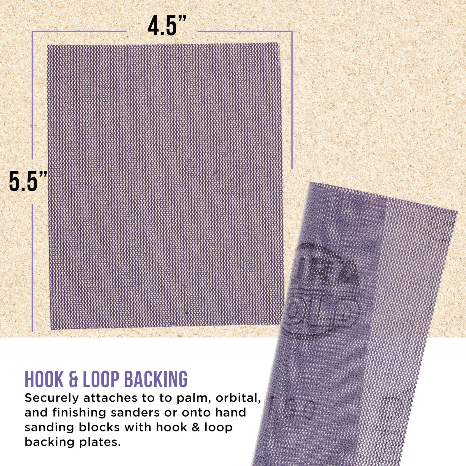 Premium 1/4 Sheet Size Purple Ceramic Mesh Sandpaper, 20 Sheet Variety Pack, …