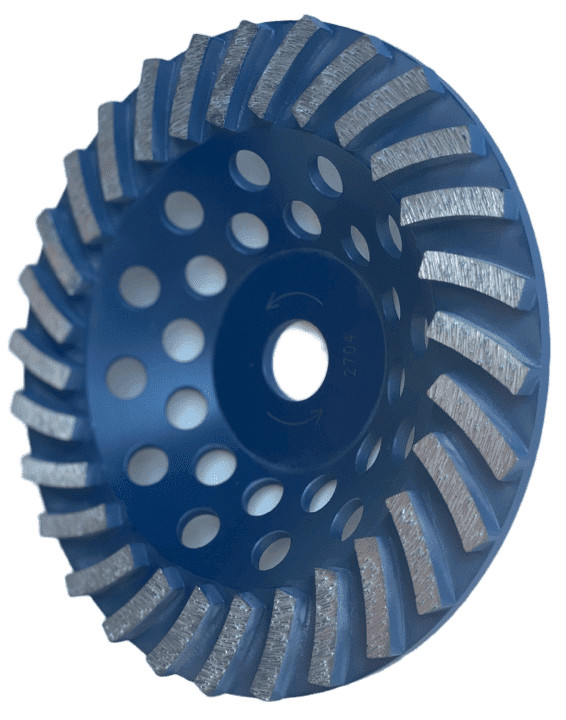 7 Inch Diamond Turbo Cup Wheel Grinding Concrete Masonry 24 Segments Non-Thread
