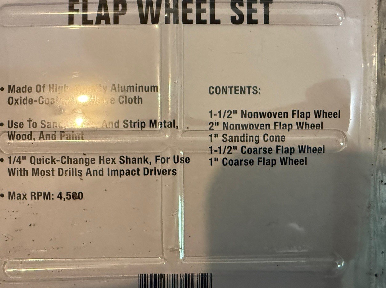 5 Piece Flap Wheel & Cone Sanding Set Drill Drive 1/4″ Hex Shank – 2 packages