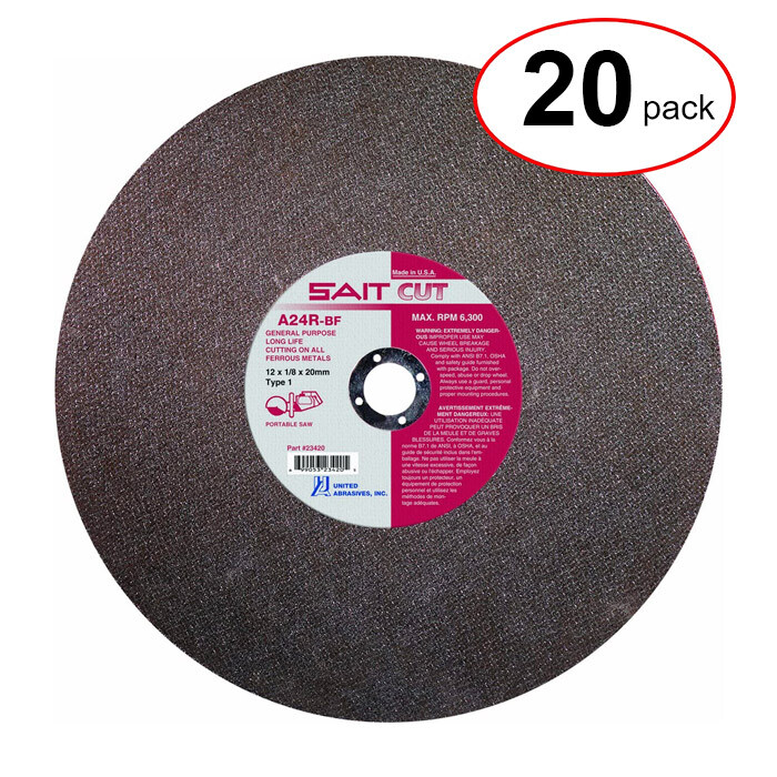 Sait 23420 – 12″X 1/8″X 20Mm A24R Metal – (20Pack)