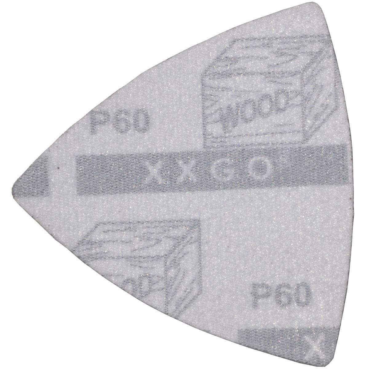 31/8″ 80mm 60 Pcs 60 Grits Triangular Hook & Loop Abrasive Multi Tool Sandpaper