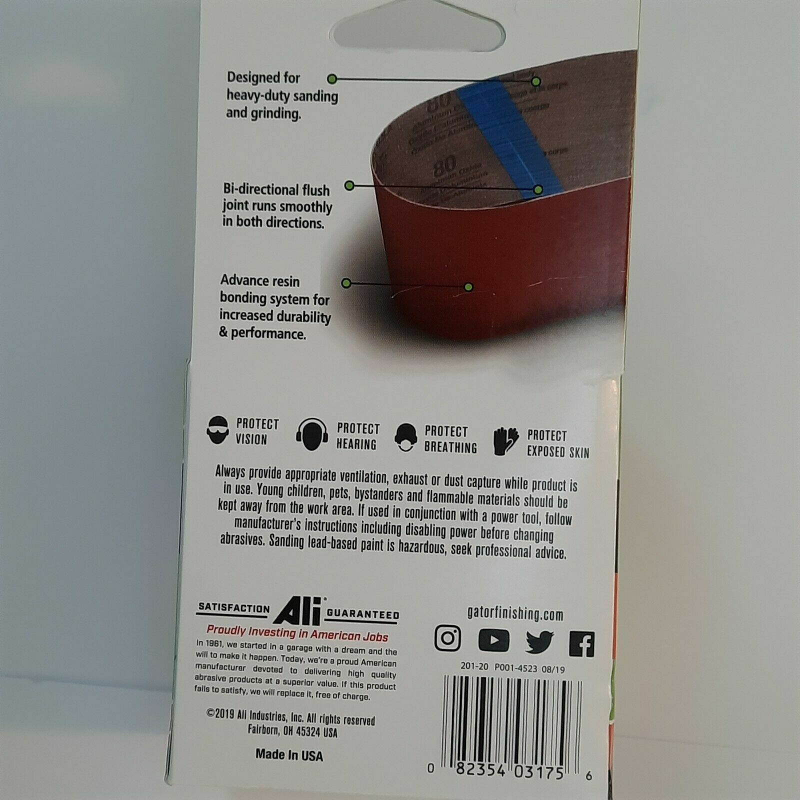 Gator Sanding Belts 3″ x 18″ Project Pack 120 Fine Red Resin 3 Pack Gator Belts