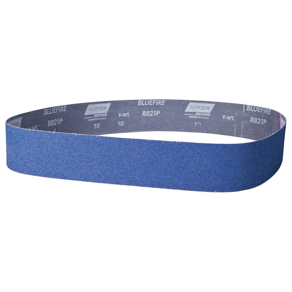 NORTON 78072726904 Sanding Belt,42 in L,1 in W,50 G 2D573