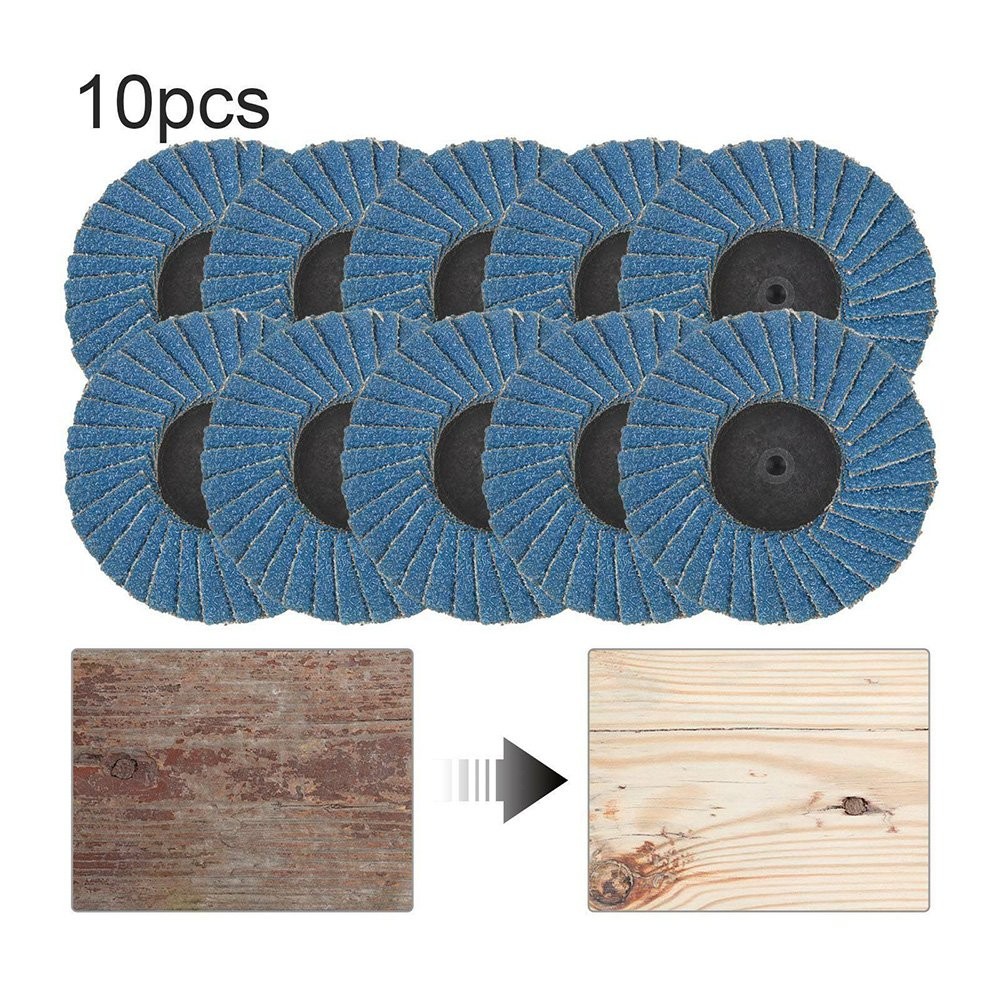 10x Flap Grinding Sanding Discs 50mm 2 inch 60 Grit Sanding Wheel Quick Change