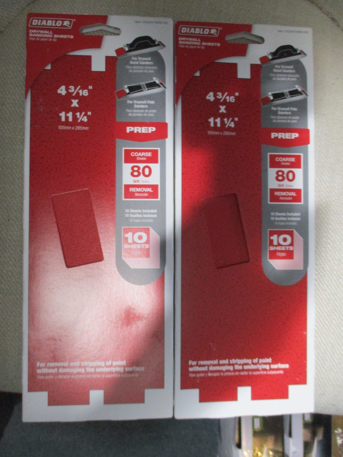 2 pk – 20 Sheets Diablo Drywall Sanding Sheets Coarse 80 Grit 11 1/4″ x 4 3/16″