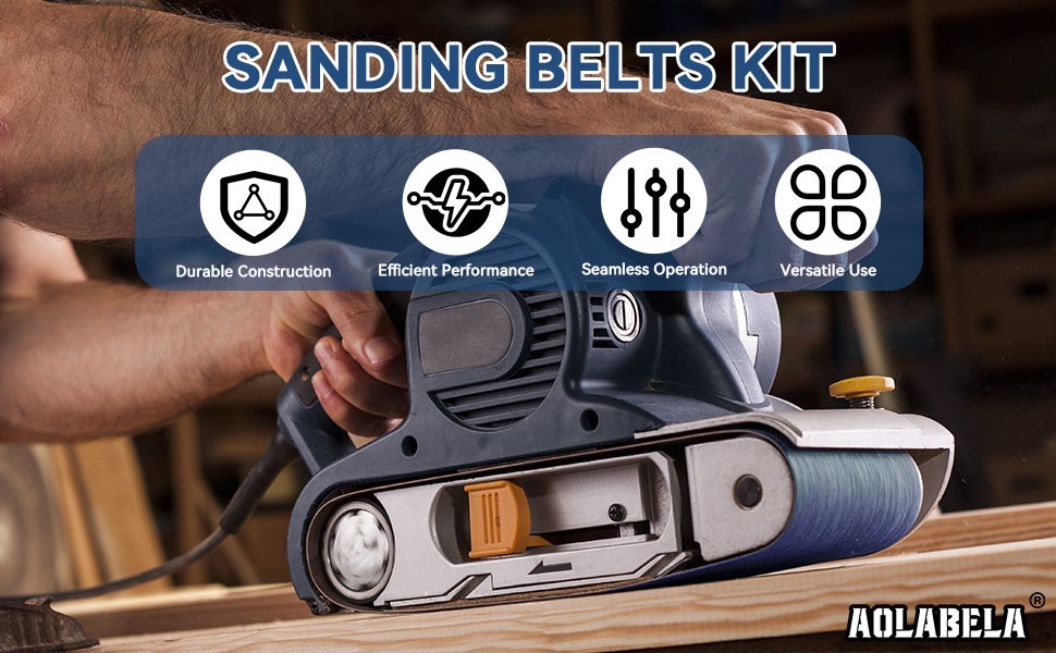 9 Pcs Heavy Duty Sanding Belts 6×48 Inch – 3 Grits (80/120/150) for Wood, Metal,