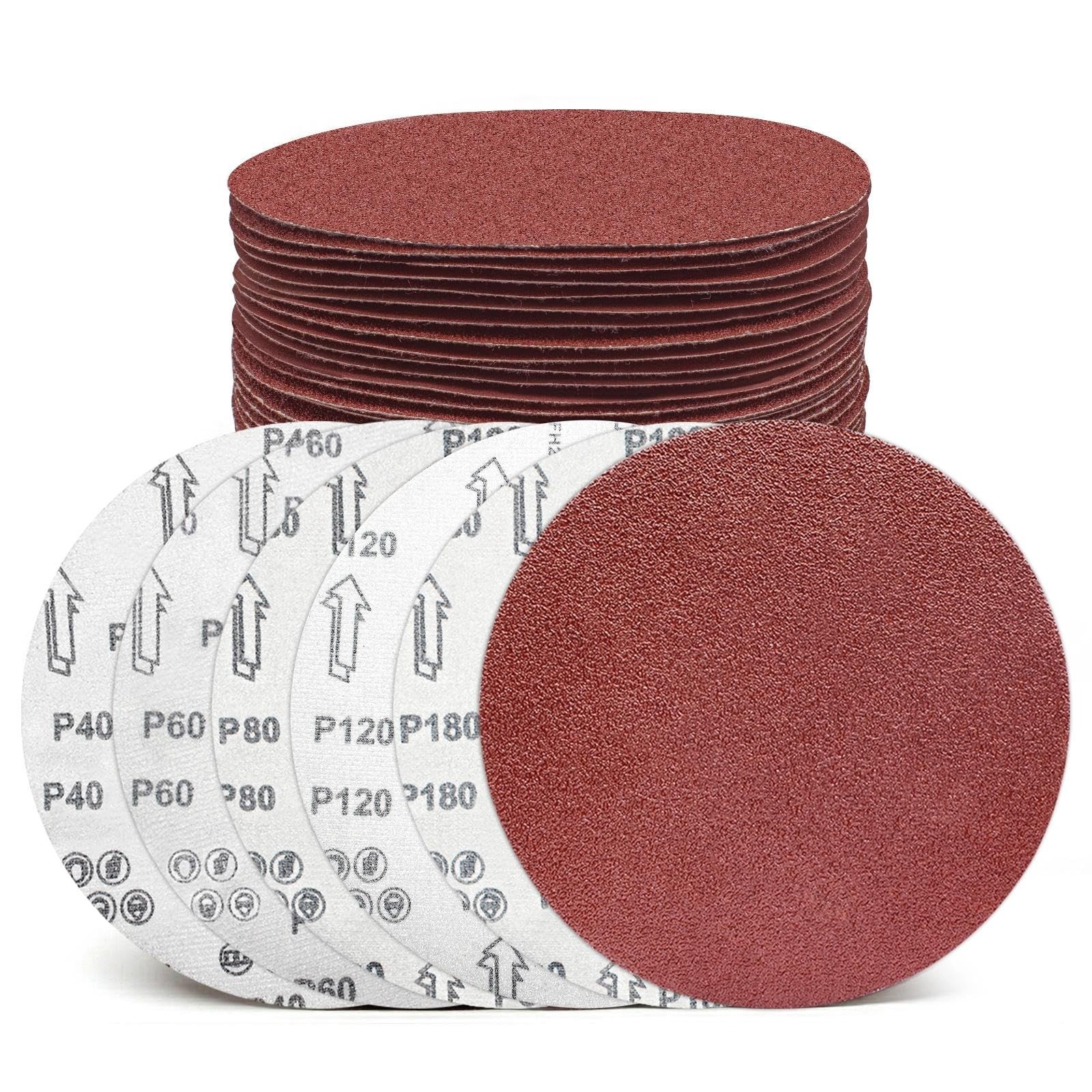Senmaitools 30 Pack 12 Inch Sanding Discs 303Mm Round No-Hole Hook And Loop