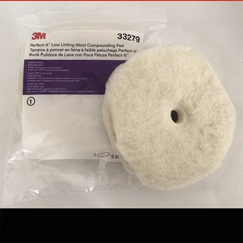 1pcs 3M 33279 Double-Sided Wool Ball Polishing Waxing White Fine Wool Wheel 9in