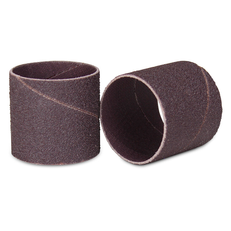 1″ x 1″ Aluminum Oxide Spiral Bands, No Lap Sanding Sleeves – 10 Pack