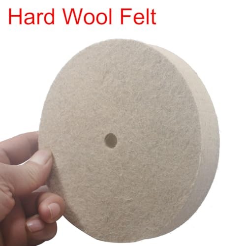 8″ x 1″ Hard Wool Buffing Wheel – 5/8 Inch Arbor Hole Compressed Wool Felt