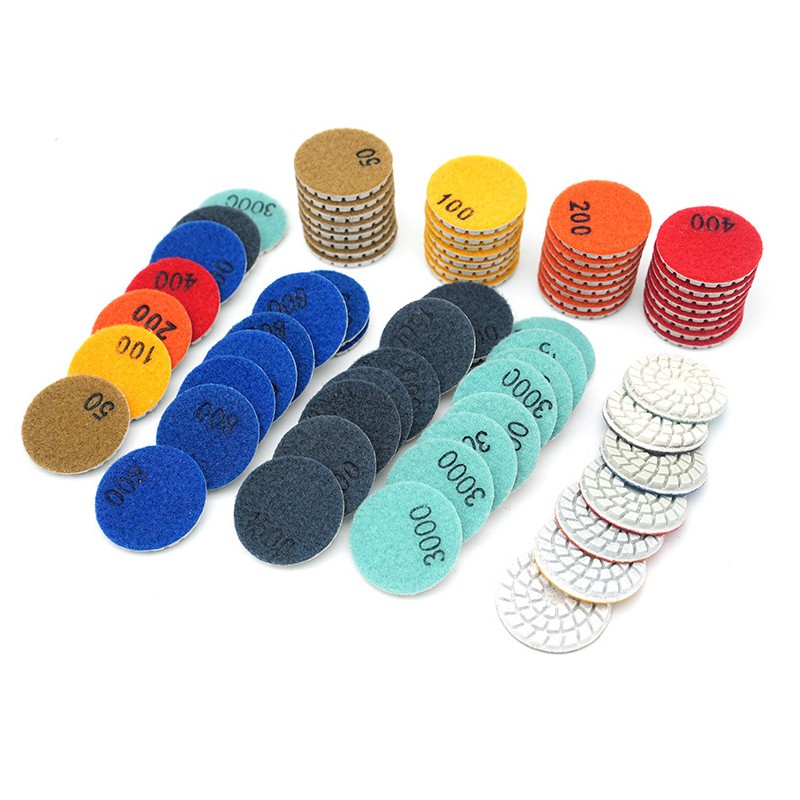 2-Inch 50mm Diamond Polishing Pads Water Grinding Disc 50-3000 Grit Marble Stone