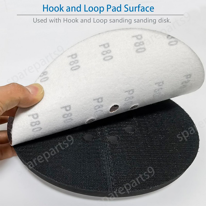 New 9″ 8 Hole Hook and Loop Sanding Disc Backing Pad for Drywall Orbital Sander