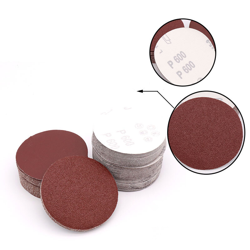 4 Inch 100mm Red Sandpaper Sheets Sanding Discs Grinding Polishing 60-1000 Grit