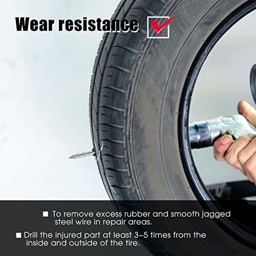 Pack Tire Reamer Drill Bit Multi Sizes Tire Repair Carbide Burr 3,4.5,6 mm 3