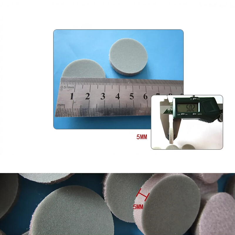 1.2″ 30mm Sponge Green Sandpaper Wet Dry Sanding Discs Foam Block 300-3000 Grit