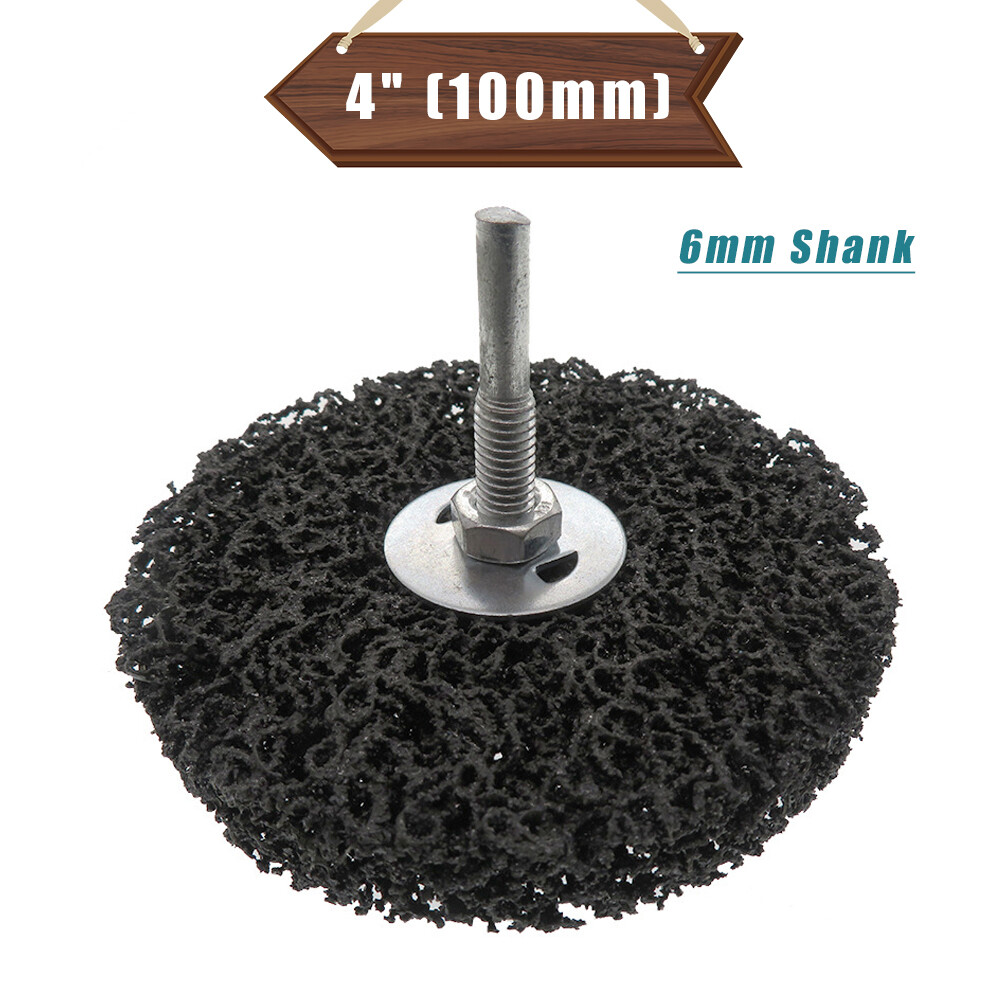 4″ 100mm 6mm Shank Black Diamond Sanding Disc Roll Lock Grinding Polishing Wheel