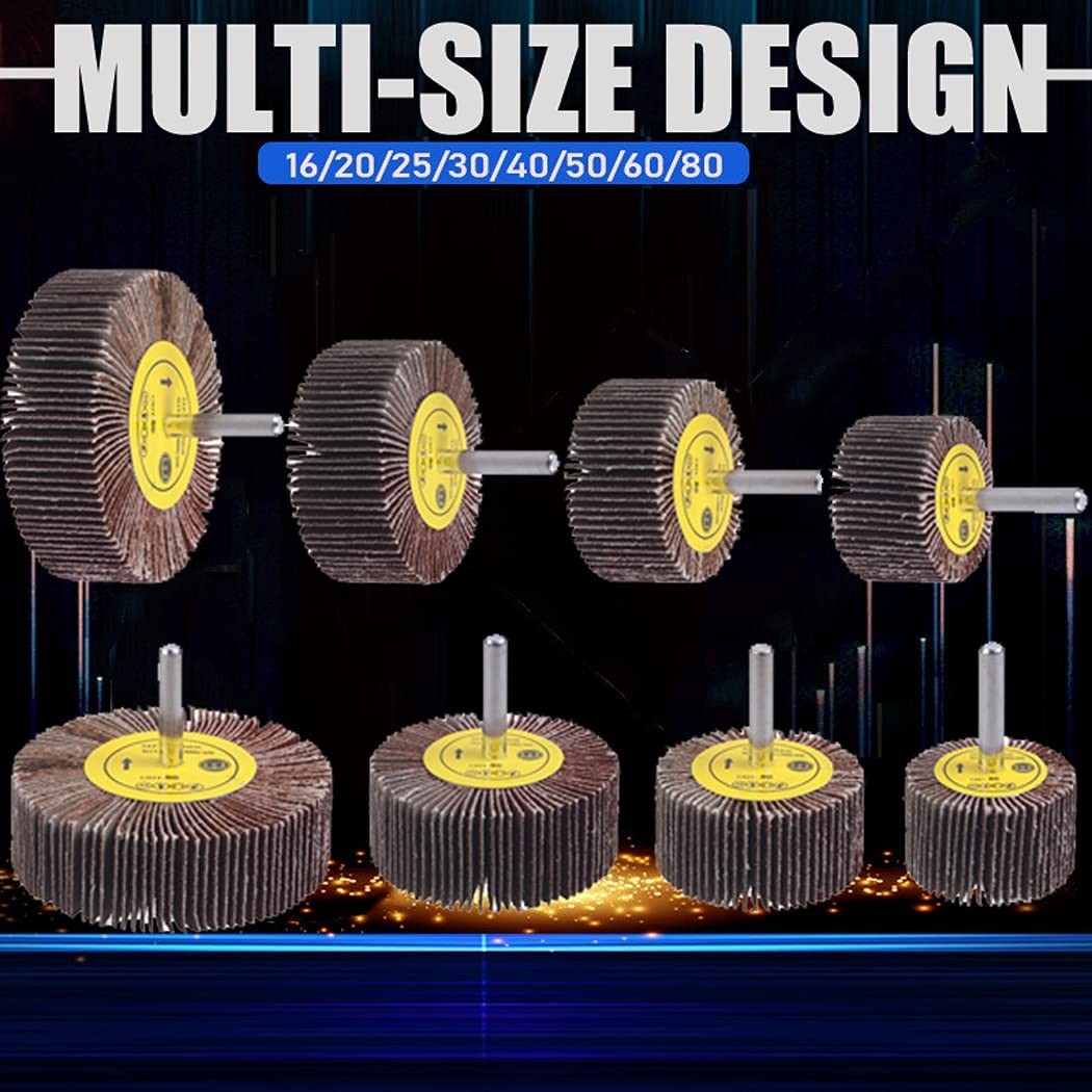 24Pcs 80 Grit Flap Wheel Sander Set 1/4″ Drill Rust Removal Tool Kit