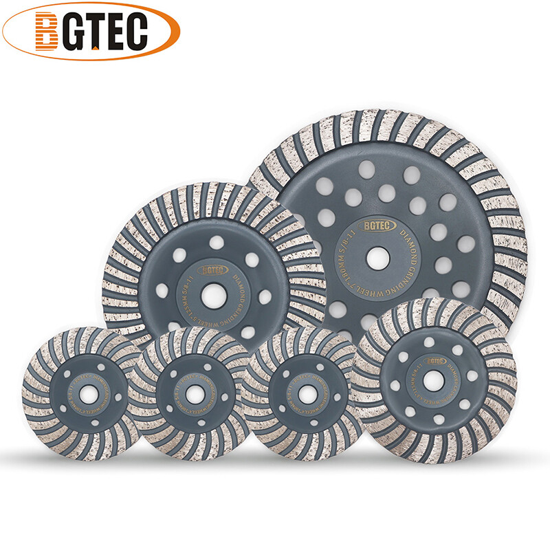 Diamond Row Cup Grinding Wheel 4-7 inch Marble Concrete Masonry Polishing Disc