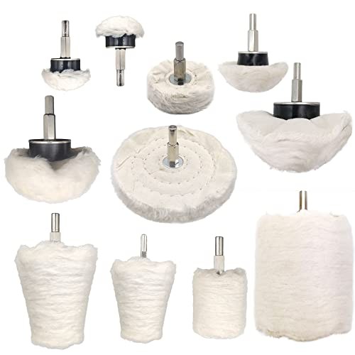 pcs Buffing Wheel for Drill, Buffing Pad Polishing Wheel Kits, Wheel Shaped 11