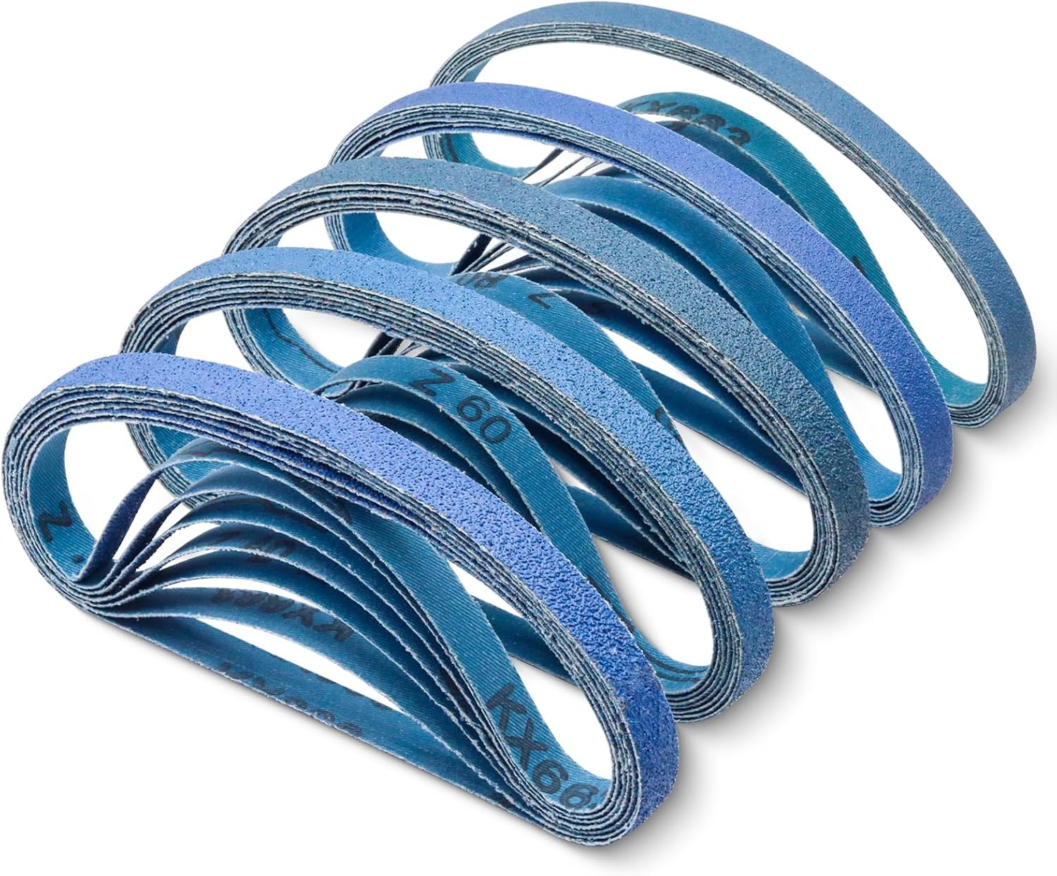 1/2 X 18 Zirconia Sanding Belts, 35 Pcs 7 Each of 40/60/80/100/120 Assorted Grit