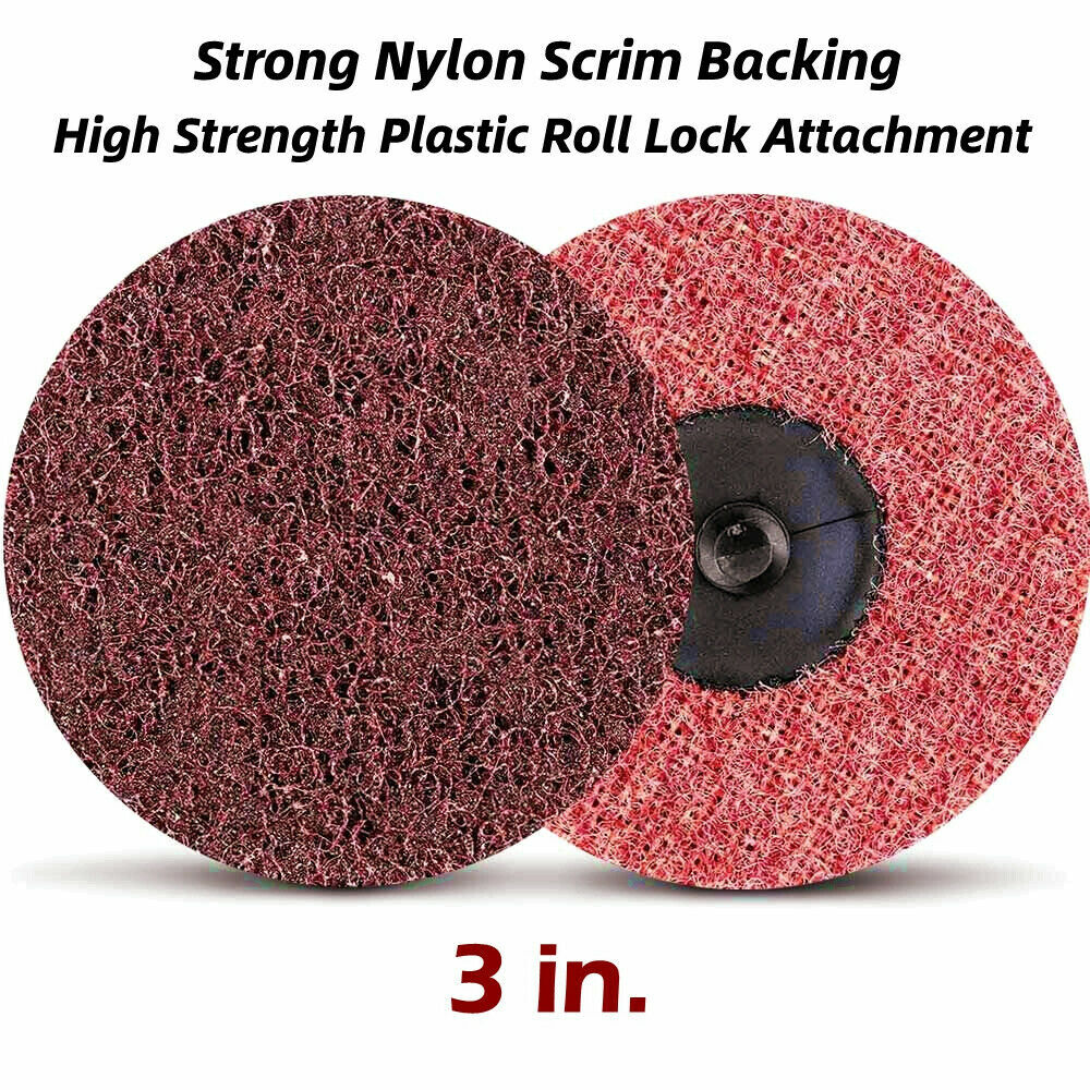 25PCS 3 Inch Roll Lock Quick Change Sanding Disc Surface Polishing Grinding Pads