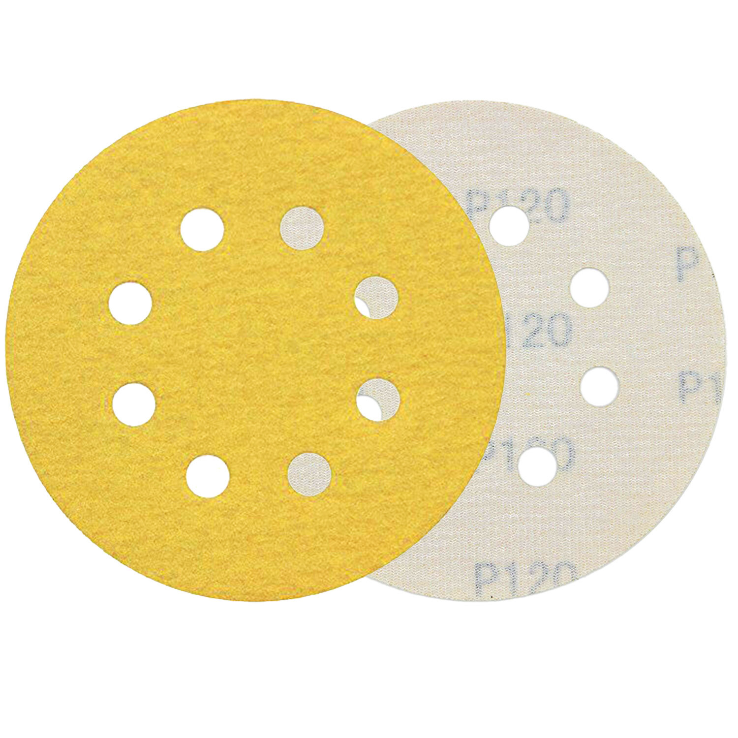 60 80 120 150 220 Grit 5″ Sanding Discs Orbital Sander Paper Sheet Hook Loop Pad