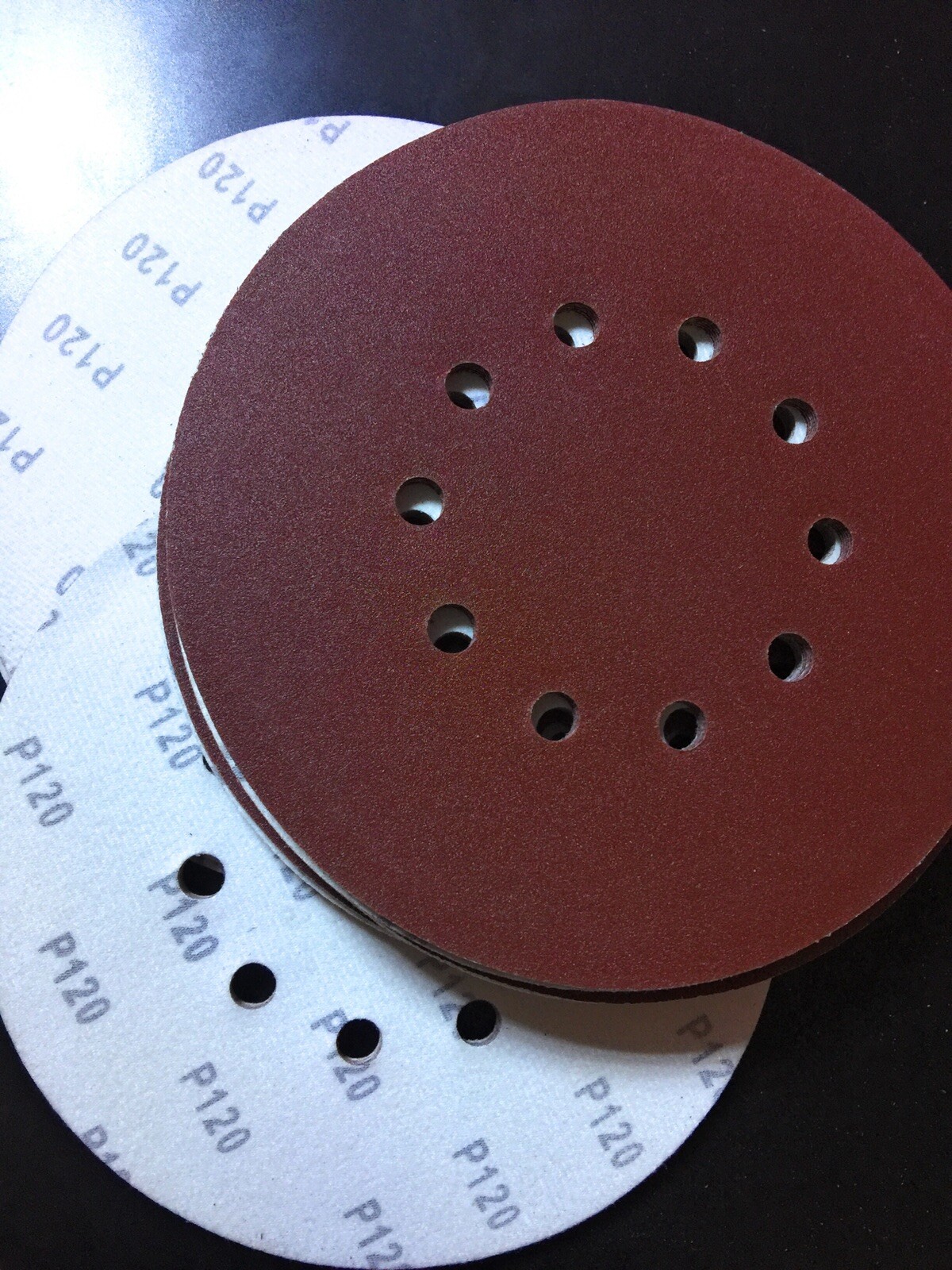 10 Pack Parts 9 Inch 10 Hole 120 Grit Sanding Discs Sandpaper for Drywall Sander