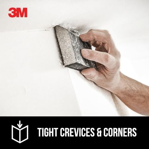 Angled Sanding Sponge Fine Grit 4 Pack Wet or Dry Reusable for Corner Detail