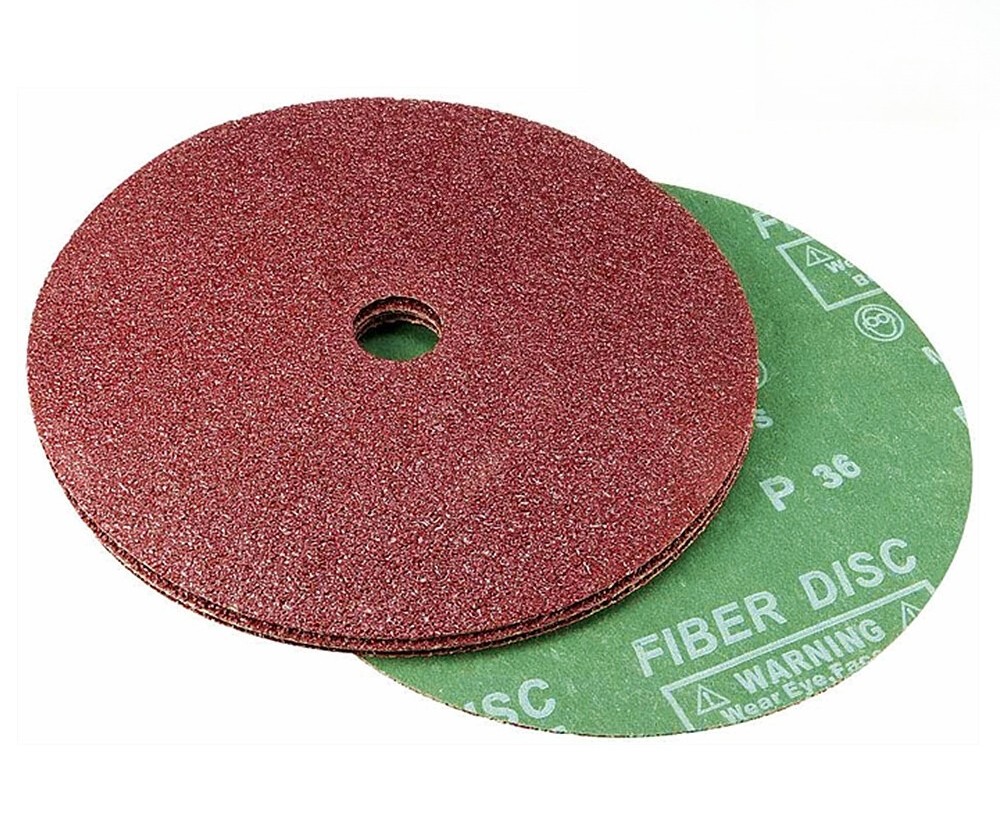 25PCS 7″x7/8″ Calcined A/O Resin Fiber Sanding Grinding Disc Round Hole 60 Grit