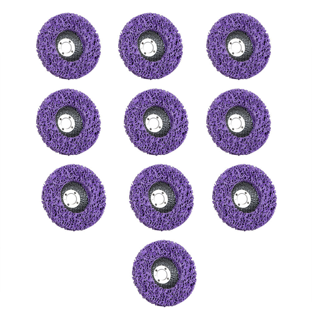 10 Pack 4 In x 5/8 In Purple Strip Discs Stripping Wheel Fits For Angle Grinders