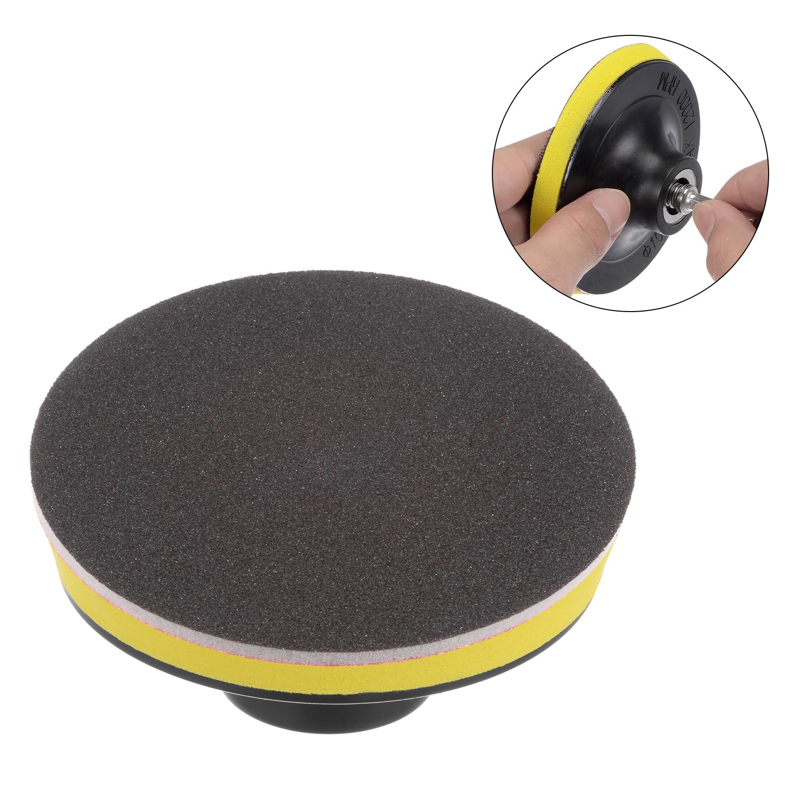 25pcs 180 Grit 3-inch Sponge Pad Sanding Sponge Hook and Loop Sanding Disc