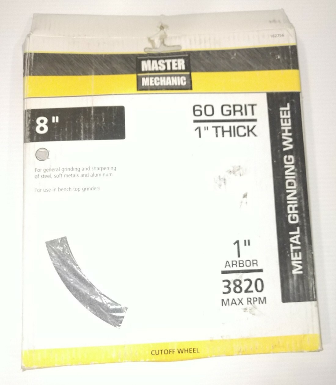 Master Mechanic 162756 8″ Metal Grinding Wheel 60 Grit With 1″ Arbor