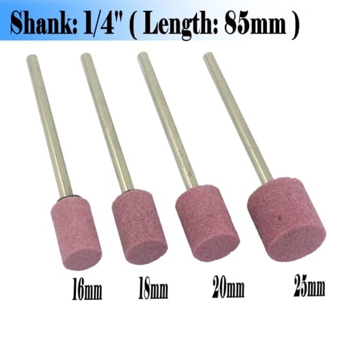 ??? ?? 10 Pcs 85mm Extra Long Shank Rotary Grinding Stones – 1/4” Round
