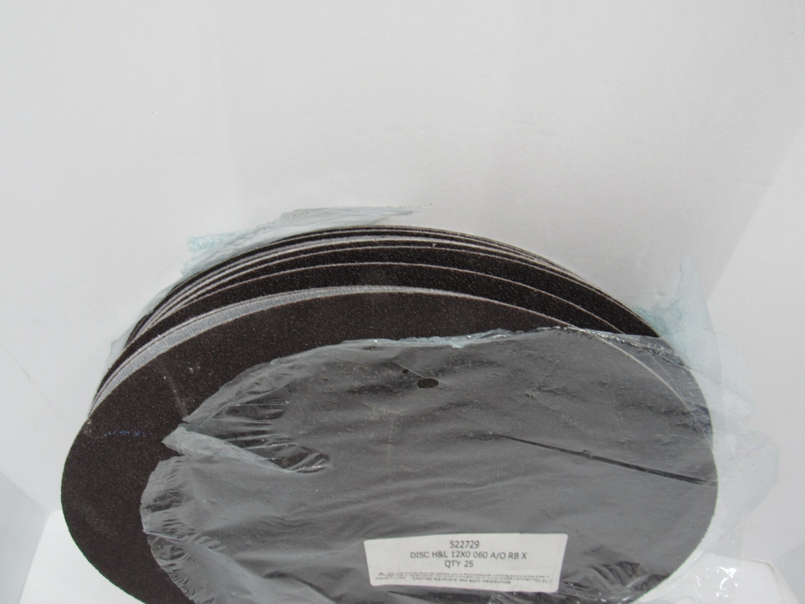 Lot of 25 P60 12″ Sanding Disc 52279 H&L 12×0 060 A/O RB X