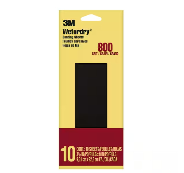 Imperial Wetordry 3.7 In. X 9 In. Ultra Fine 800-Grit Sheet Sandpaper (10-Sheets