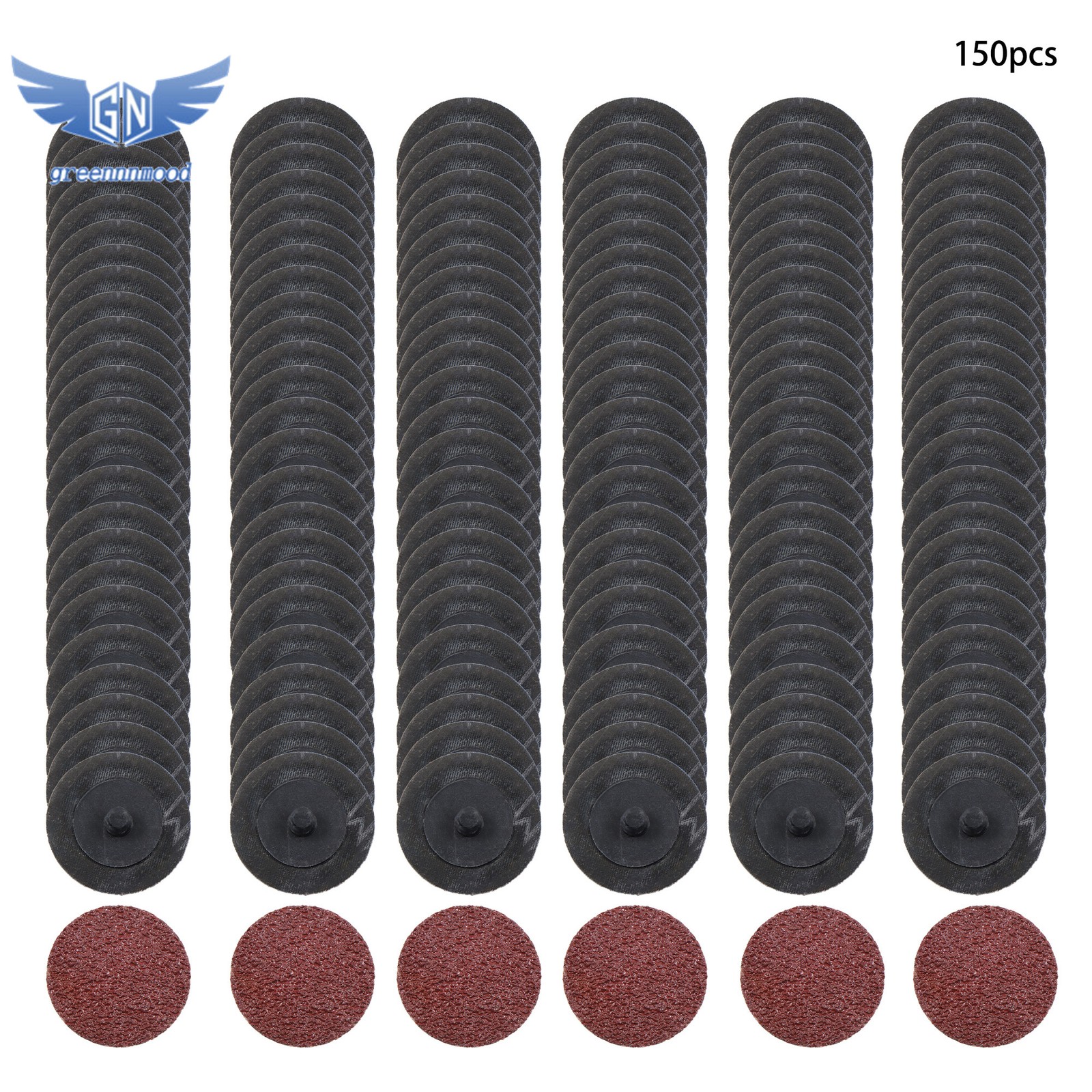 150 Pieces 2 Inch Sanding Discs 36 Grit Roll Lock Die Grinder Sanding Disc