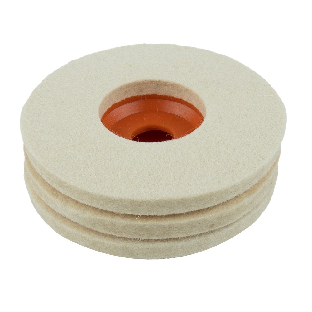 3pcs 4In 100mm Wool Polishing Wheel Buffing Angle Wheel Polishing Disc Abrasive